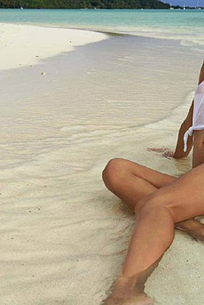 Irina Shayk Poses On The Beach 08