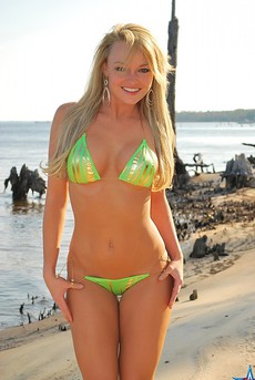 Bikini Blonde At The Beach 03