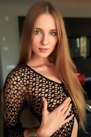 Stunning blonde Nimfa is elegantly sexy