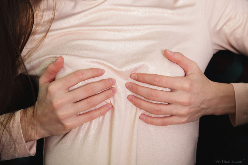 Russian beauty Leona A has her long, silky smooth legs (1/21)